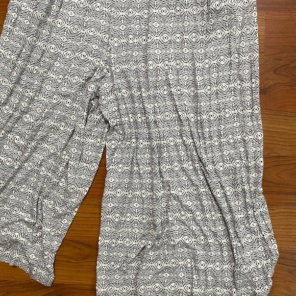 MAEVE one shoulder ruffle wide leg cropped jumpsuit comfort leisure pants Small - Picture 5 of 8